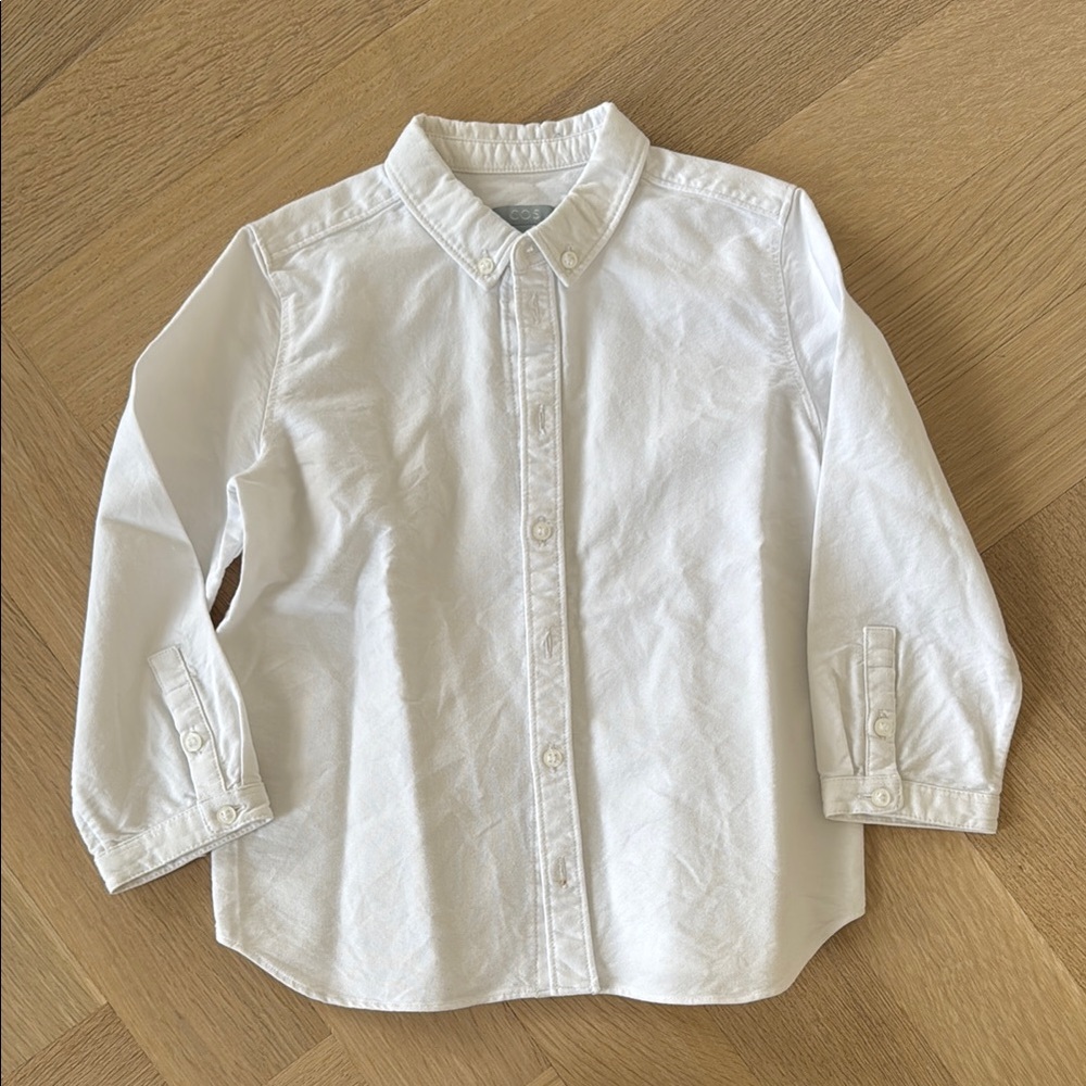 Cos Kids White button down shirt size 2-4Y